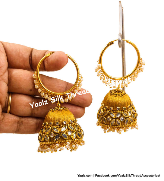 silk thread EARRINGS 