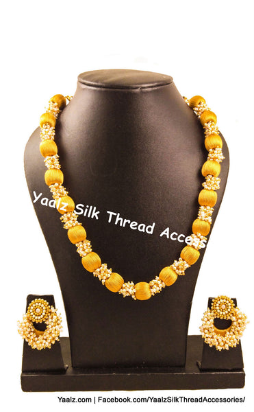 silk thread NECKSET & EARRING 