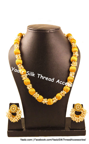 silk thread NECKSET & EARRING 