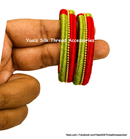 silk thread Single Bangle Collections 