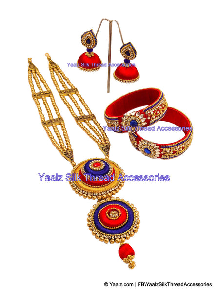silk thread BANGLE EARRING & NECKSET 