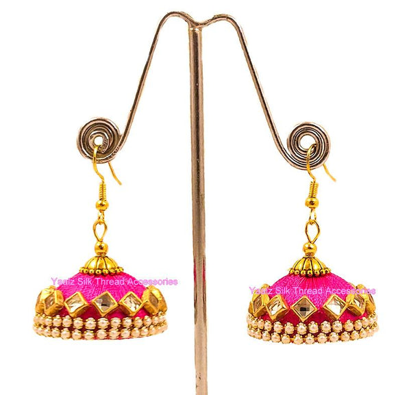 silk thread EARRINGS 