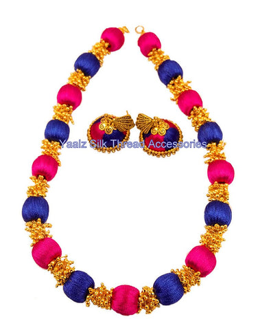 silk thread NECKSET & EARRING 