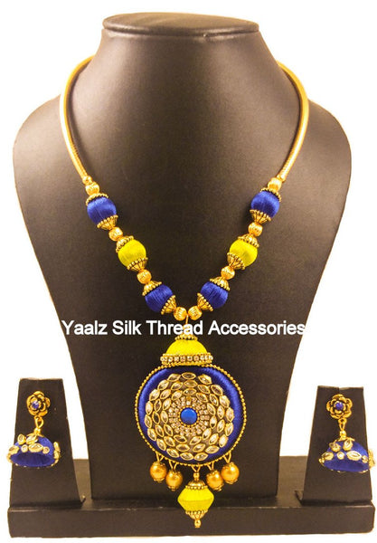 silk thread NECKSET & EARRING 