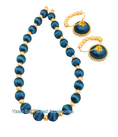 silk thread NECKSET & EARRING 