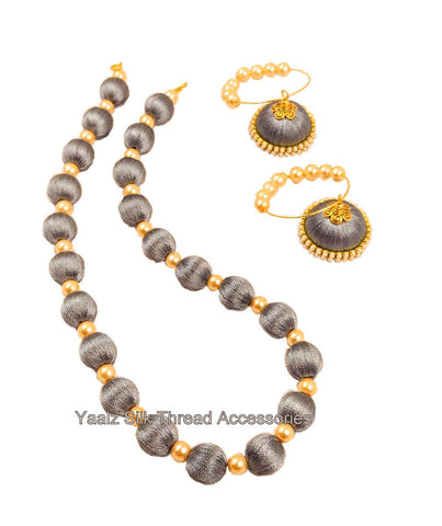 silk thread NECKSET & EARRING 