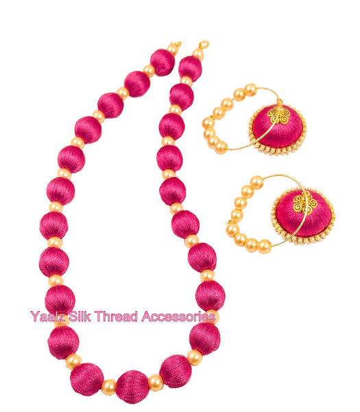 silk thread NECKSET & EARRING 