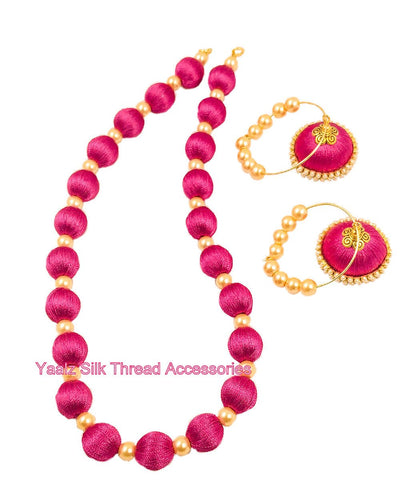 silk thread NECKSET & EARRING 