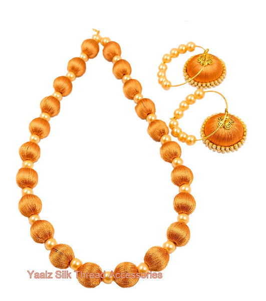 silk thread NECKSET & EARRING 