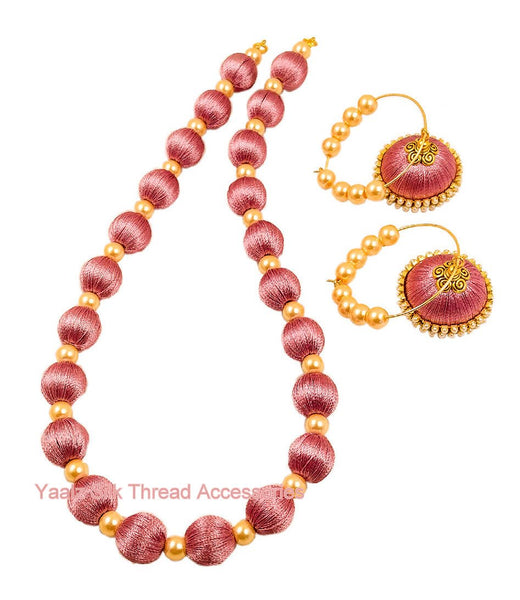silk thread NECKSET & EARRING 