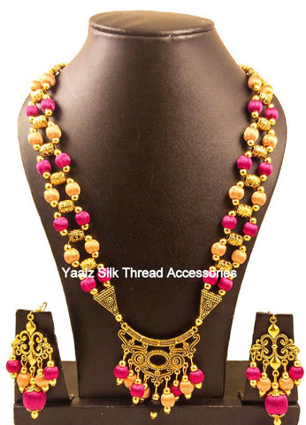 silk thread NECKSET & EARRING 