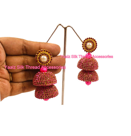 silk thread Grandeur Jumka Collections 