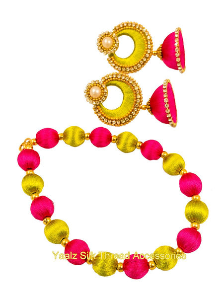 silk thread NECKSET & EARRING 