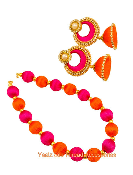 silk thread NECKSET & EARRING 