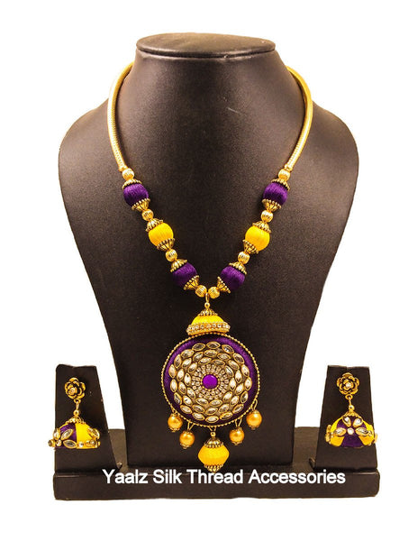 silk thread NECKSET & EARRING 