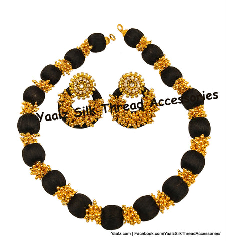 silk thread NECKSET & EARRING 