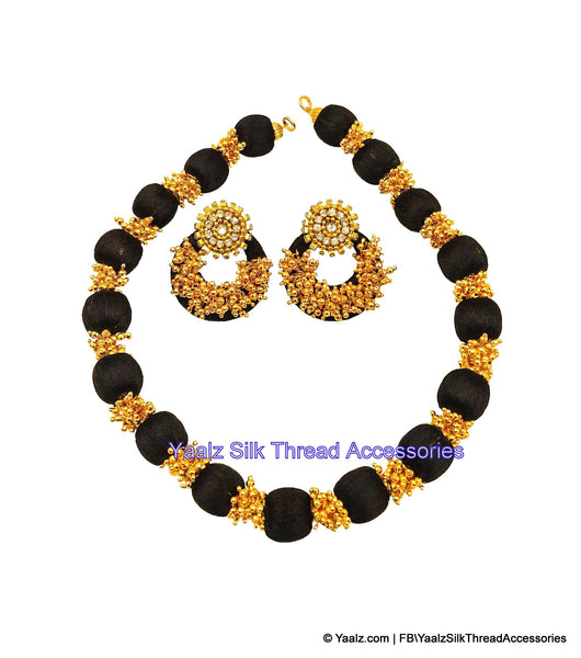 silk thread NECKSET & EARRING 