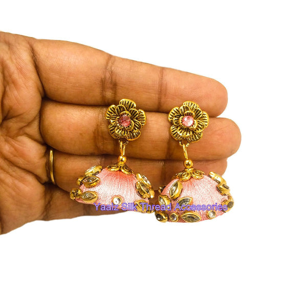 silk thread EARRINGS 