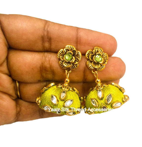 silk thread EARRINGS 