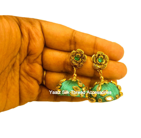 silk thread EARRINGS 