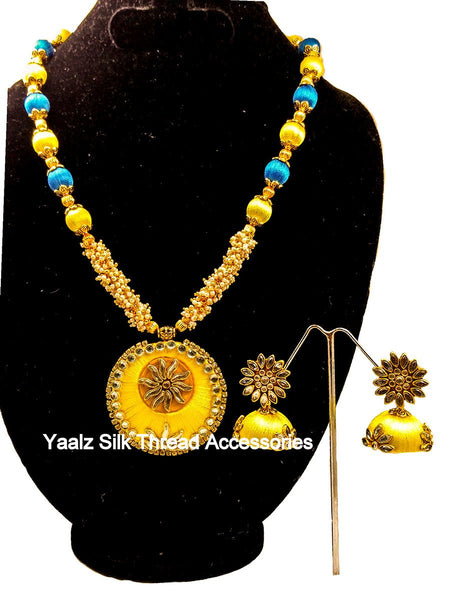 silk thread NECKSET & EARRING 