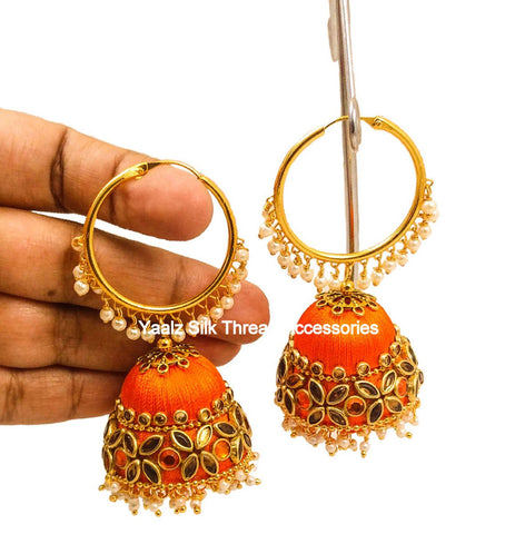 silk thread EARRINGS 