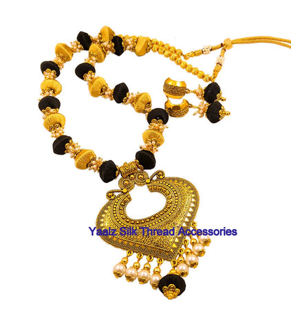 silk thread NECKSET & EARRING 