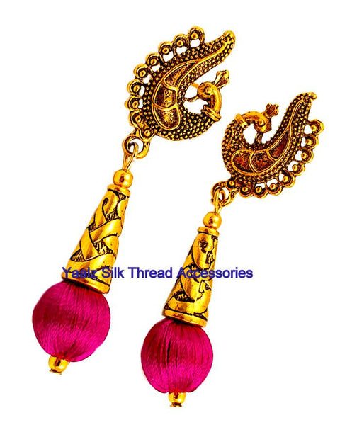 silk thread EARRINGS 