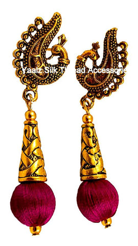 silk thread EARRINGS 