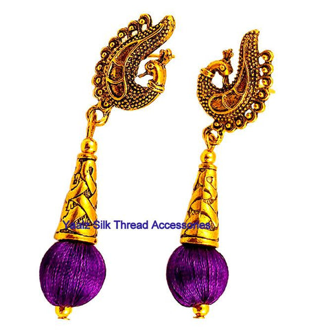 silk thread EARRINGS 