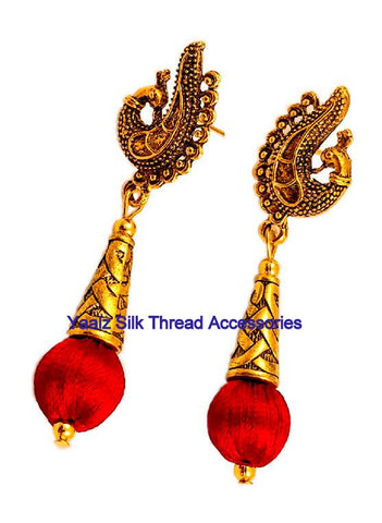 silk thread EARRINGS 