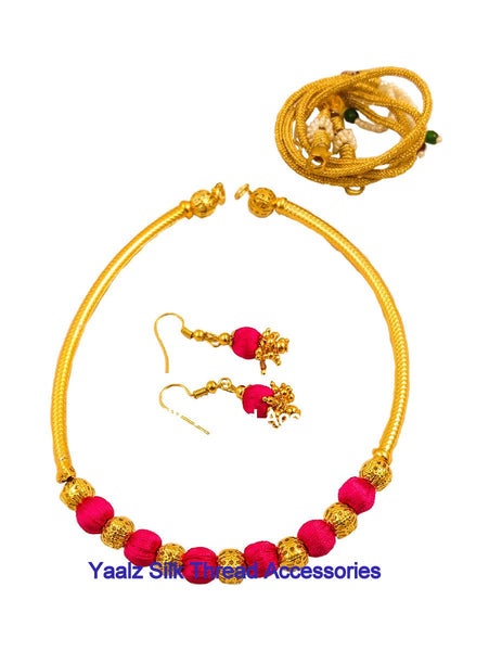 silk thread NECKSET & EARRING 