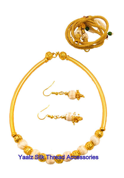 silk thread NECKSET & EARRING 