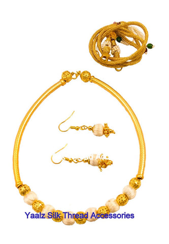 silk thread NECKSET & EARRING 