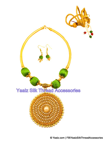 silk thread NECKSET & EARRING 