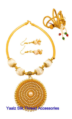 silk thread NECKSET & EARRING 