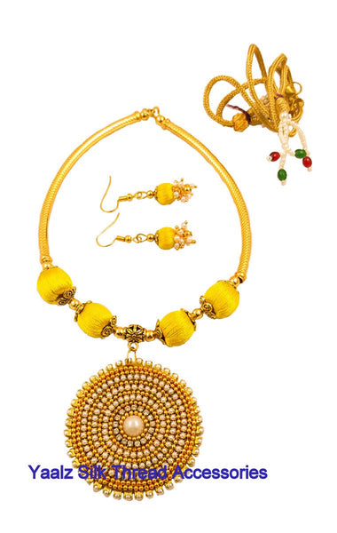 silk thread NECKSET & EARRING 