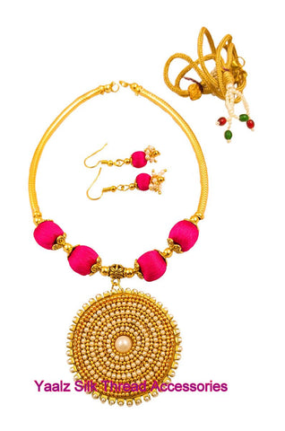 silk thread NECKSET & EARRING 