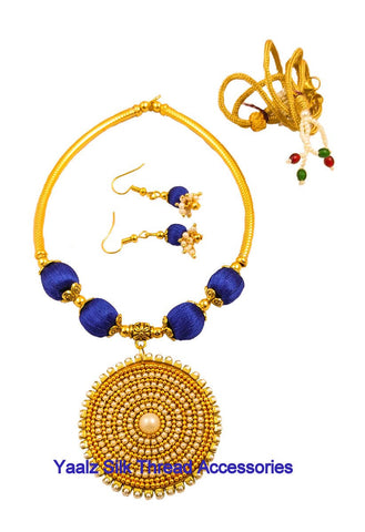 silk thread NECKSET & EARRING 