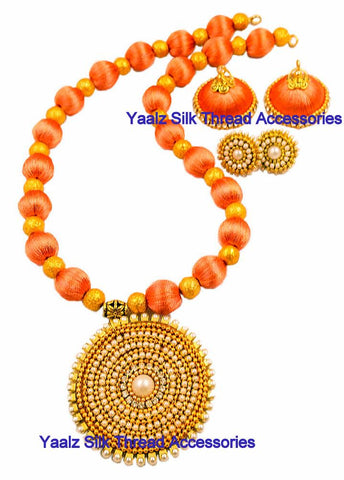 silk thread NECKSET & EARRING 