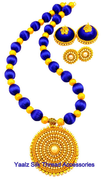 silk thread NECKSET & EARRING 