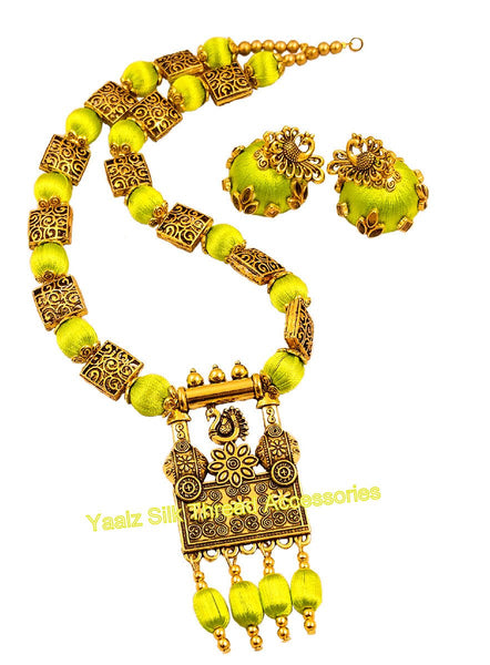 silk thread NECKSET & EARRING 