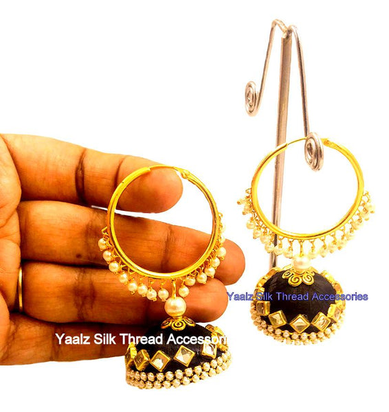 silk thread EARRINGS 