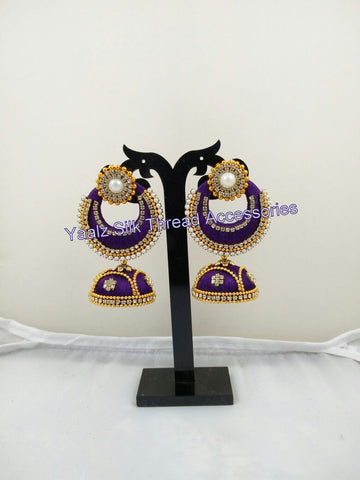silk thread Chand Bali Earring 