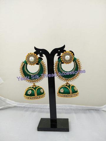 silk thread Chand Bali Earring 