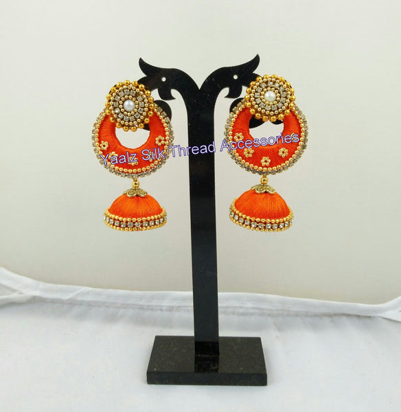 silk thread Chand Bali Earring 