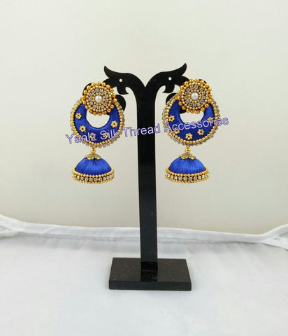 silk thread Chand Bali Earring 