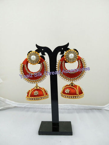 silk thread Chand Bali Earring 