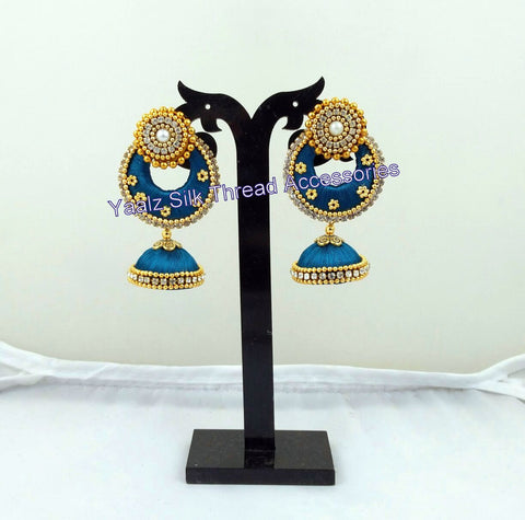 silk thread Chand Bali Earring 